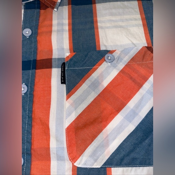 Ecko Unltd Men’s 3XB Short Sleeve Shirt Multicolor Plaid Double Pockets Blue - Picture 9 of 10